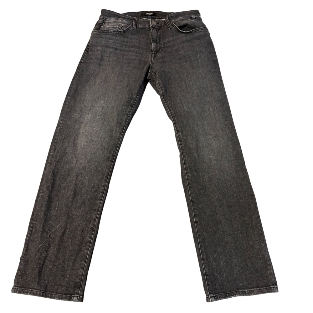 Mavi Zach Jeans Mens 32x32 Black Straight Leg Stretch Denim Pants